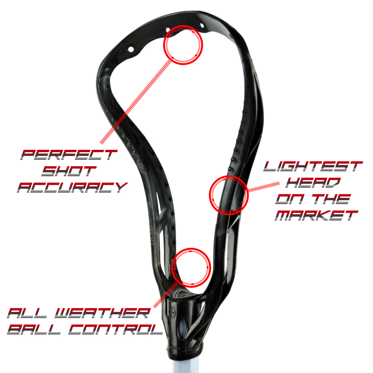 Harrow Ultralight Women Lacrosse Schlägerkopf Unstrung – Bild 4