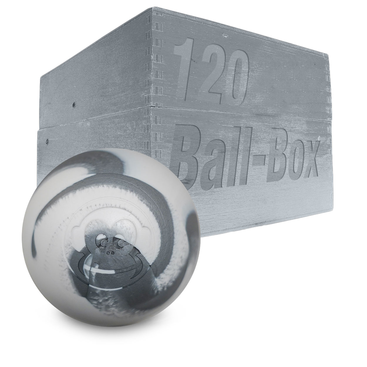 Captain-Lax Lacrosse Ball Box (120 Stück) White/Platinum