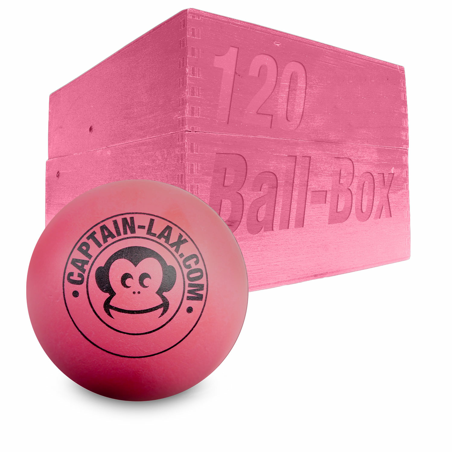 Captain-Lax Lacrosse Soft Trainings Ball Box (120 Stück) Pink
